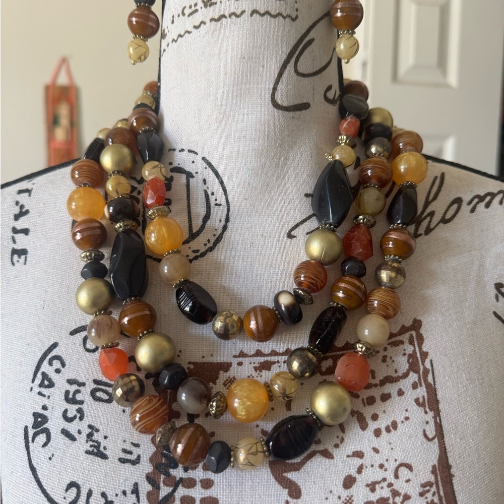 Chicos Multi-Strand Beaded Necklace